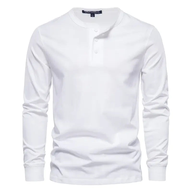 Men Casual Solid Color Long Sleeve Soft T-Shirt for Men