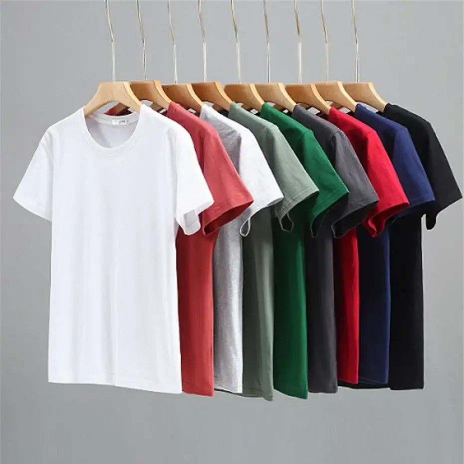 Summer Short Sleeve T-shirt Men Cotton T Shirt Plus Size 10XL 12XL