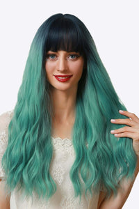 Full-Machine Wigs 13*1" Synthetic Long Wave 26" in Seafoam Ombre